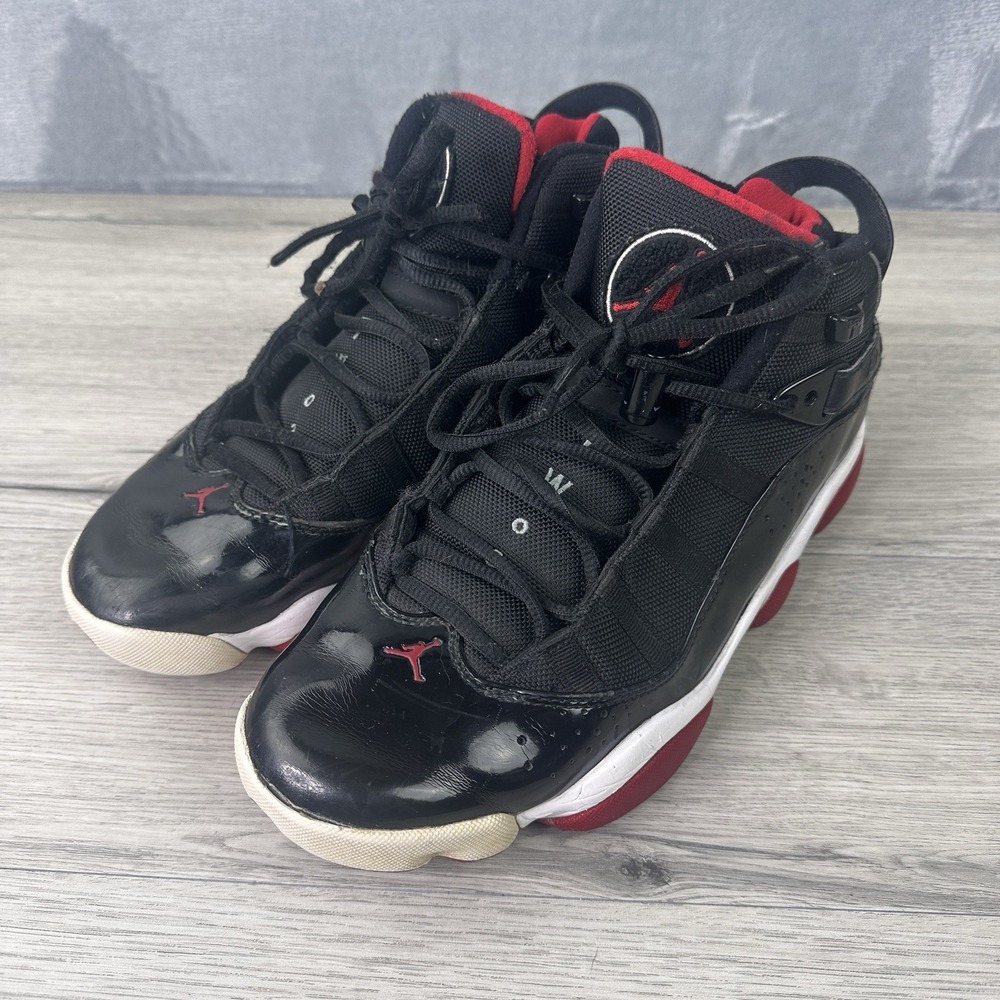 Size 9 - Nike Air Jordan 6 Rings‎ Bred Black Men's 322992-062